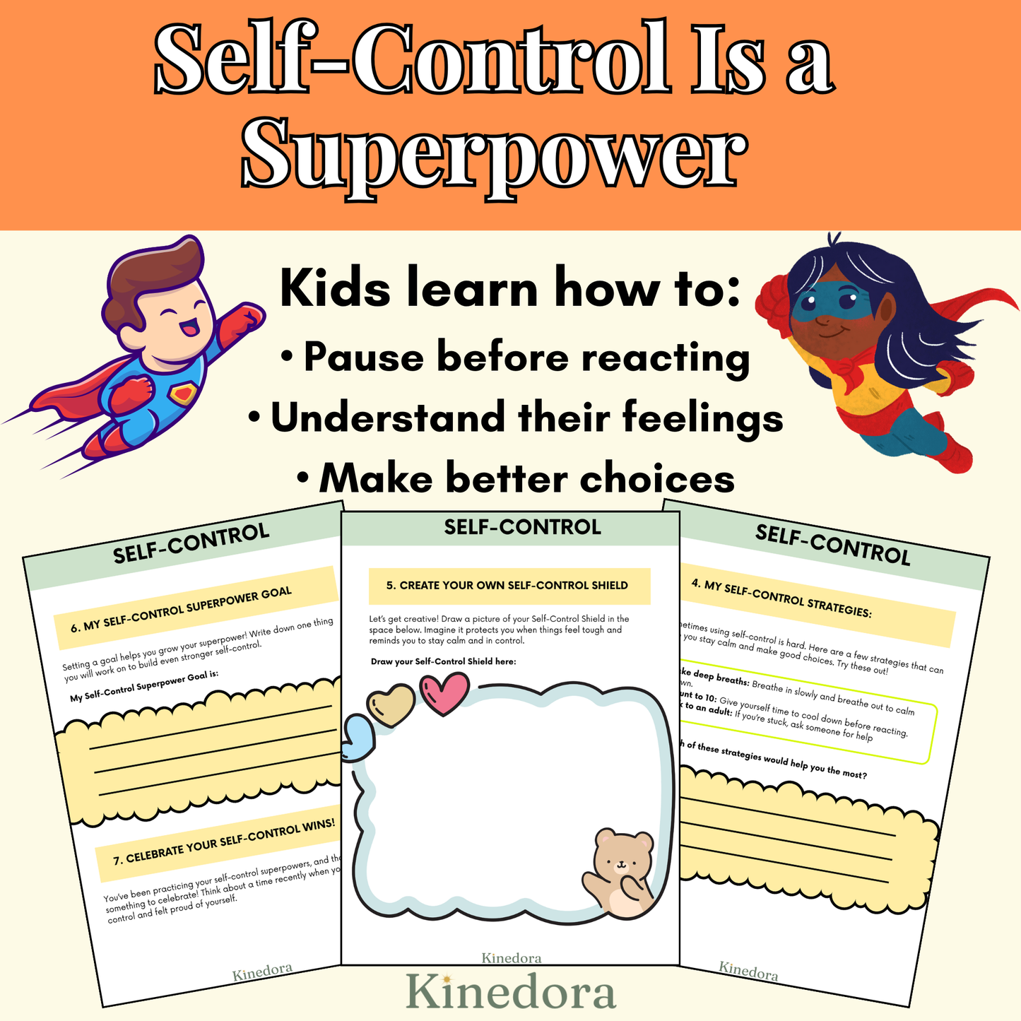 ADHD Emotional Regulation Workbook for Kids (6–12) | CBT-Based Tools
