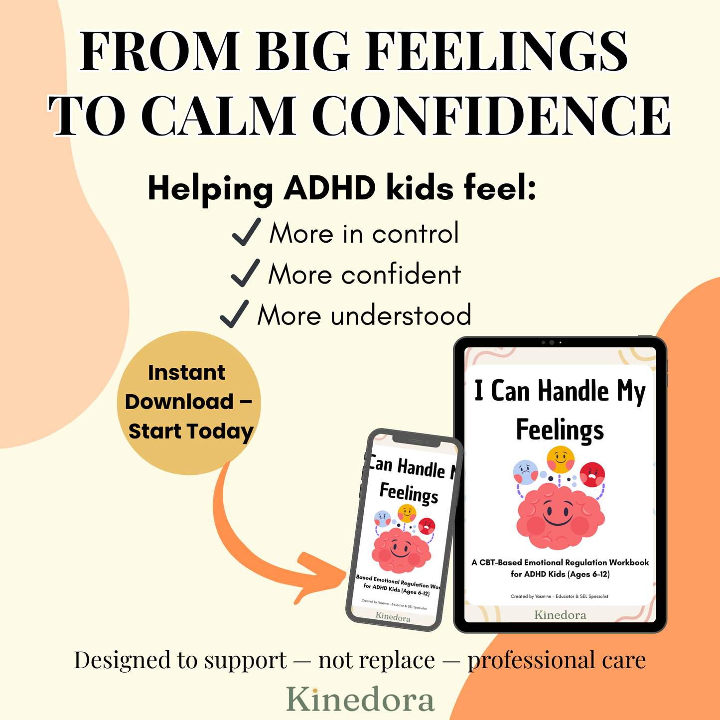 ADHD Emotional Regulation Workbook for Kids (6–12) | CBT-Based Tools
